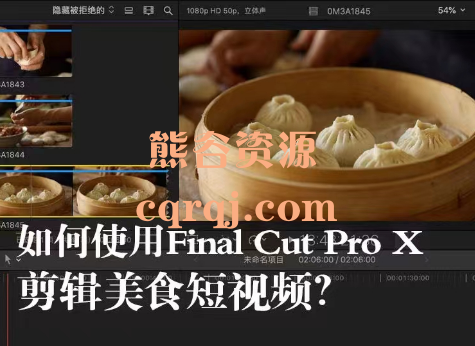 Final Cut Pro X视频剪辑系统课，剪辑美食短视频