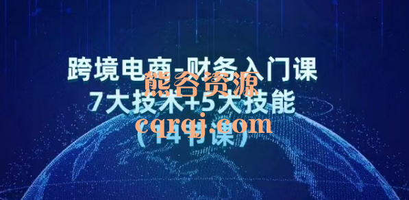 跨境电商财务入门14节视频课7大技术5大技能